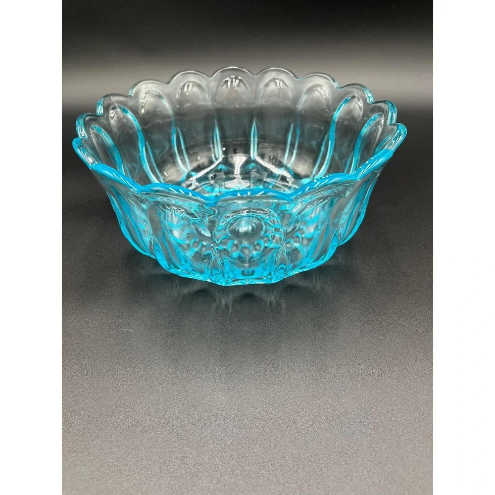 Anchor Hocking Fairfield Salad Bowl: Light Blue Vintage Glass
